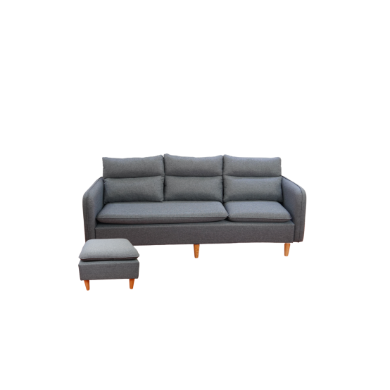 Sofa Vải Canvas Đơn Giản Kèm Đôn - HN03