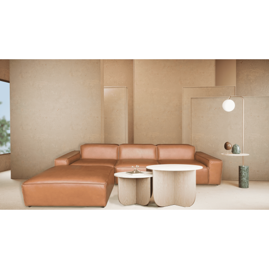 Sofa Băng  Da Bò Tự Nhiên - B33B 